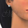 Arete Dormilona 02.336.0017 Plata Rodinada, con Zirconia Cubica Blanca, Pulido, Rodinado