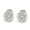 Arete Dormilona 02.336.0017 Plata Rodinada, con Zirconia Cubica Blanca, Pulido, Rodinado