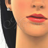 Arete Dormilona 02.336.0019 Plata Rodinada, Diseño de Corona, con Zirconia Cubica Blanca, Pulido, Rodinado