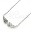 Collares con Dije 04.336.0003.16 Plata Rodinada, con Zirconia Cubica Blanca, Pulido, Rodinado (Grosor 01 MM, 16 Pulgadas de Largo)