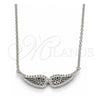 Collares con Dije 04.336.0003.16 Plata Rodinada, con Zirconia Cubica Blanca, Pulido, Rodinado (Grosor 01 MM, 16 Pulgadas de Largo)