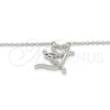 Collares con Dije 04.336.0008.16 Plata Rodinada, Diseño de Corazón y Amor, con Zirconia Cubica Blanca, Pulido, Rodinado (Grosor 01 MM, 16 Pulgadas de Largo)