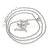 Collares con Dije 04.336.0008.16 Plata Rodinada, Diseño de Corazón y Amor, con Zirconia Cubica Blanca, Pulido, Rodinado (Grosor 01 MM, 16 Pulgadas de Largo)