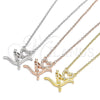 Collares con Dije 04.336.0008.16 Plata Rodinada, Diseño de Corazón y Amor, con Zirconia Cubica Blanca, Pulido, Rodinado (Grosor 01 MM, 16 Pulgadas de Largo)