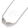 Collares con Dije 04.336.0034.16 Plata Rodinada, con Zirconia Cubica Blanca, Pulido, Rodinado (Grosor 01 MM, 16 Pulgadas de Largo)