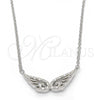 Collares con Dije 04.336.0034.16 Plata Rodinada, con Zirconia Cubica Blanca, Pulido, Rodinado (Grosor 01 MM, 16 Pulgadas de Largo)