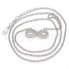Collares con Dije 04.336.0035.16 Plata Rodinada, Diseño de Infinito, con Zirconia Cubica Blanca, Pulido, Rodinado (Grosor 01 MM, 16 Pulgadas de Largo)