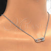 Collares con Dije 04.336.0047.16 Plata Rodinada, con Zirconia Cubica Blanca, Pulido, Rodinado (Grosor 01 MM, 16 Pulgadas de Largo)