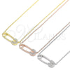 Collares con Dije 04.336.0047.16 Plata Rodinada, con Zirconia Cubica Blanca, Pulido, Rodinado (Grosor 01 MM, 16 Pulgadas de Largo)