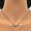 Collares con Dije 04.336.0053.16 Plata Rodinada, Diseño de Corazón, con Zirconia Cubica Blanca, Pulido, Rodinado (Grosor 01 MM, 16 Pulgadas de Largo)
