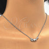Collares con Dije 04.336.0053.16 Plata Rodinada, Diseño de Corazón, con Zirconia Cubica Blanca, Pulido, Rodinado (Grosor 01 MM, 16 Pulgadas de Largo)