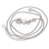 Collares con Dije 04.336.0053.16 Plata Rodinada, Diseño de Corazón, con Blanca Zirconia Cubica, Pulido, Rodinado (01 MM Thickness, 16 Inches Length)
