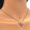 Collares con Dije 04.336.0059.16 Plata Rodinada, con Zirconia Cubica Blanca, Pulido, Rodinado (Grosor 01 MM, 16 Pulgadas de Largo)