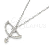 Collares con Dije 04.336.0059.16 Plata Rodinada, con Zirconia Cubica Blanca, Pulido, Rodinado (Grosor 01 MM, 16 Pulgadas de Largo)