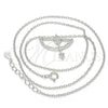 Collares con Dije 04.336.0059.16 Plata Rodinada, con Zirconia Cubica Blanca, Pulido, Rodinado (Grosor 01 MM, 16 Pulgadas de Largo)