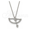 Collares con Dije 04.336.0059.16 Plata Rodinada, con Zirconia Cubica Blanca, Pulido, Rodinado (Grosor 01 MM, 16 Pulgadas de Largo)