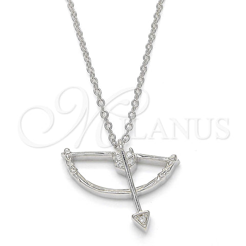 Collares con Dije 04.336.0059.16 Plata Rodinada, con Zirconia Cubica Blanca, Pulido, Rodinado (Grosor 01 MM, 16 Pulgadas de Largo)