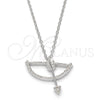 Collares con Dije 04.336.0059.16 Plata Rodinada, con Zirconia Cubica Blanca, Pulido, Rodinado (Grosor 01 MM, 16 Pulgadas de Largo)