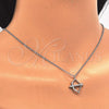 Collares con Dije 04.336.0060.16 Plata Rodinada, con Zirconia Cubica Blanca, Pulido, Rodinado (Grosor 01 MM, 16 Pulgadas de Largo)