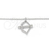Collares con Dije 04.336.0060.16 Plata Rodinada, con Zirconia Cubica Blanca, Pulido, Rodinado (Grosor 01 MM, 16 Pulgadas de Largo)