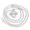 Collares con Dije 04.336.0060.16 Plata Rodinada, con Zirconia Cubica Blanca, Pulido, Rodinado (Grosor 01 MM, 16 Pulgadas de Largo)