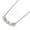 Collares con Dije 04.336.0064.16 Plata Rodinada, con Zirconia Cubica Blanca, Pulido, Rodinado (Grosor 01 MM, 16 Pulgadas de Largo)