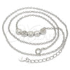 Collares con Dije 04.336.0064.16 Plata Rodinada, con Zirconia Cubica Blanca, Pulido, Rodinado (Grosor 01 MM, 16 Pulgadas de Largo)