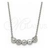 Collares con Dije 04.336.0064.16 Plata Rodinada, con Zirconia Cubica Blanca, Pulido, Rodinado (Grosor 01 MM, 16 Pulgadas de Largo)