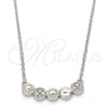 Collares con Dije 04.336.0064.16 Plata Rodinada, con Zirconia Cubica Blanca, Pulido, Rodinado (Grosor 01 MM, 16 Pulgadas de Largo)