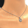 Dije Elegante 05.336.0016 Plata Rodinada, Diseño de Cisne, con Micro Pave Blanca, Pulido, Rodinado