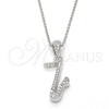 Dije Elegante 05.336.0028 Plata Rodinada, con Zirconia Cubica Blanca, Pulido, Rodinado