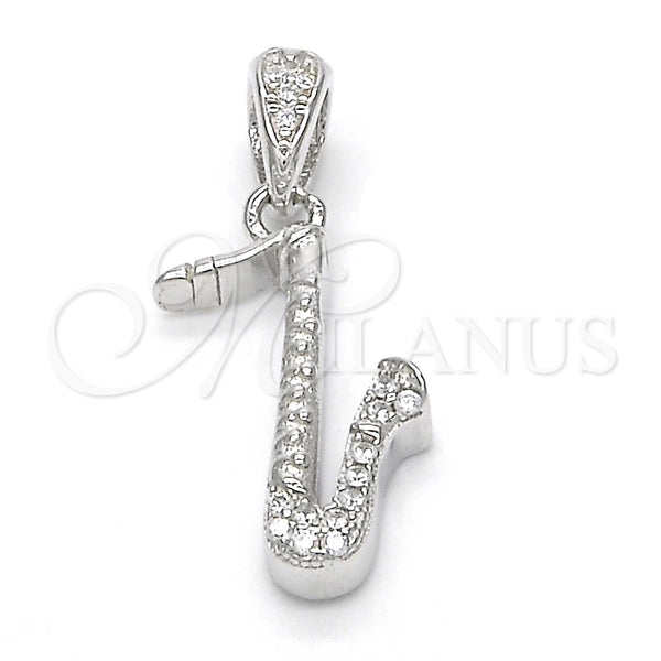 Dije Elegante 05.336.0028 Plata Rodinada, con Zirconia Cubica Blanca, Pulido, Rodinado