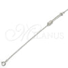 Pulsera Elegante 03.336.0011.07 Plata Rodinada, con Micro Pave Blanca, Pulido, Rodinado (Grosor 01 MM, 7 Pulgadas de Largo)