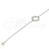 Pulsera Elegante 03.336.0024.07 Plata Rodinada, con Zirconia Cubica Blanca, Pulido, Rodinado (Grosor 01 MM, 7 Pulgadas de Largo)