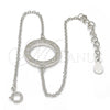 Pulsera Elegante 03.336.0024.07 Plata Rodinada, con Blanca Zirconia Cubica, Pulido, Rodinado (01 MM Thickness, 7 Inches Length)