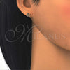 Arete Dormilona 02.284.0010.7 Oro Laminado, con Zirconia Cubica Champan, Pulido, Tono Dorado