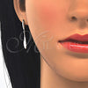 Juego de Arete y Dije de Adulto 10.337.0001 Plata Rodinada, con Micro Pave Blanca, Pulido, Rodinado