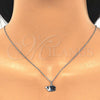Collares con Dije 04.337.0003.16 Plata Rodinada, Pulido, Rodinado (01 MM Thickness, 16 Inches Length)
