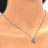 Collares con Dije 04.337.0003.16 Plata Rodinada, Pulido, Rodinado (01 MM Thickness, 16 Inches Length)