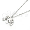 Collares con Dije 04.337.0010.16 Plata Rodinada, Diseño de Elefante, Pulido, Rodinado (Grosor 01 MM, 16 Pulgadas de Largo)