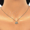 Collares con Dije 04.337.0010.1.16 Plata Rodinada, Diseño de Elefante, Pulido, Tono Dorado (Grosor 01 MM, 16 Pulgadas de Largo)
