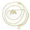 Collares con Dije 04.337.0010.1.16 Plata Rodinada, Diseño de Elefante, Pulido, Tono Dorado (Grosor 01 MM, 16 Pulgadas de Largo)