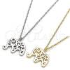 Collares con Dije 04.337.0010.1.16 Plata Rodinada, Diseño de Elefante, Pulido, Tono Dorado (Grosor 01 MM, 16 Pulgadas de Largo)