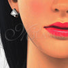 Argolla Huggie 02.186.0066.12 Plata Rodinada, con Zirconia Cubica Blanca, Pulido, Rodinado
