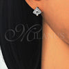 Argolla Huggie 02.186.0066.12 Plata Rodinada, con Zirconia Cubica Blanca, Pulido, Rodinado