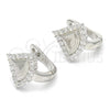 Argolla Huggie 02.186.0066.12 Plata Rodinada, con Zirconia Cubica Blanca, Pulido, Rodinado