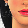 Arete Dormilona 02.186.0074 Plata Rodinada, Diseño de Corazón, con Micro Pave Negro y Blanca, Pulido, Rodinado