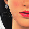 Argolla Huggie 02.186.0102.12 Plata Rodinada, con Zirconia Cubica Multicolor, Pulido, Rodinado
