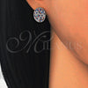 Argolla Huggie 02.186.0102.12 Plata Rodinada, con Zirconia Cubica Multicolor, Pulido, Rodinado
