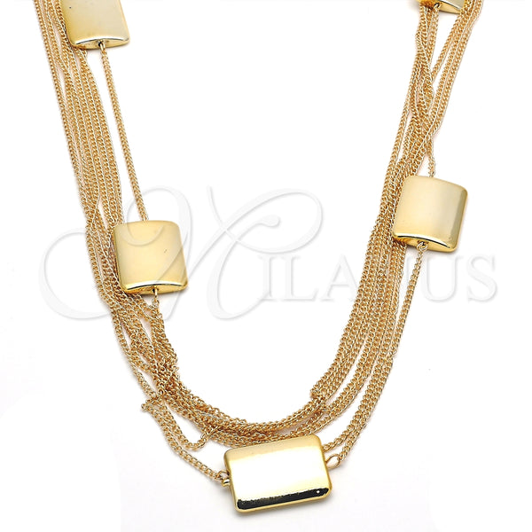 Gargantilla Elegante 04.321.0019.36 Oro Laminado, Pulido, Tono Dorado (02 MM Thickness, 36 Inches Length)